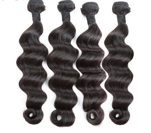 3pcs Mink Hair Brazilian Human Hair Weave 8A Natural Black Color Loose Deep Wave Hair Extensions