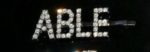 Load image into Gallery viewer, Capital Letters One Word Hairpin Glitter Rhinestone Alphabet Hair Clip Side Bangs Hair Styling Barrette
